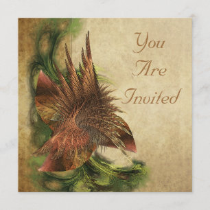 Paradise Flower Fractal Invitations