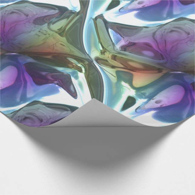 Paradise Flowing Abstract Pattern Wrapping Paper (Corner)