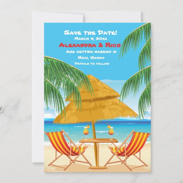 Paradise Found Save the Date Announcement (Front)