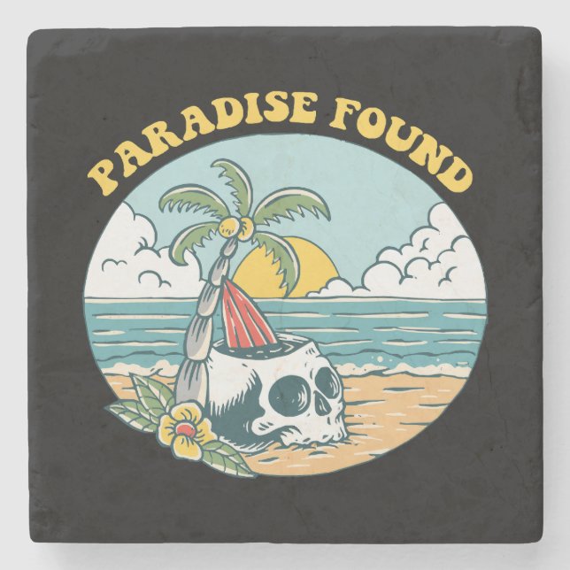 PARADISE FOUND STONE COASTER (Front)