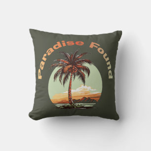 Paradise Found Throw Pillow
