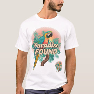 Paradise Found — Vibrant Tropical Parrot Design T-Shirt