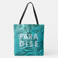 Paradise Hawaiian Palms Tropical in Teal