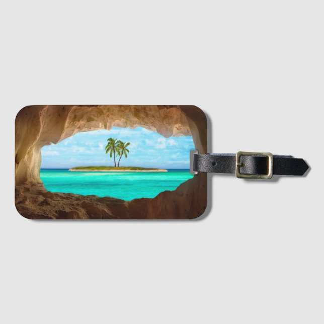 Paradise in the Caribbean Luggage Tag (Front Horizontal)