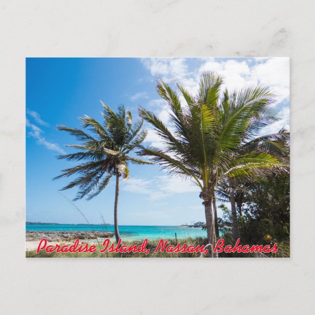 Paradise Island Beach Postcard (Front)
