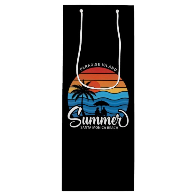 Paradise Island Santa Monica Beach-35307 Wine Gift Bag (Front)