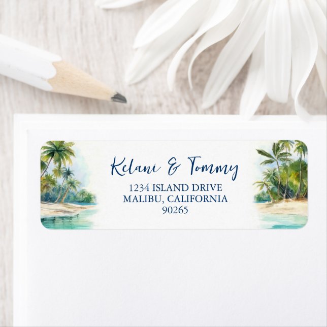 Paradise Island Tropical Beach Adresse de mariage (En situation)