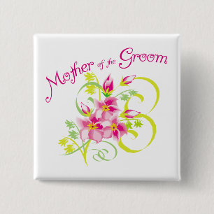Paradise Mother of the Groom Gifts 2 Inch Square Button
