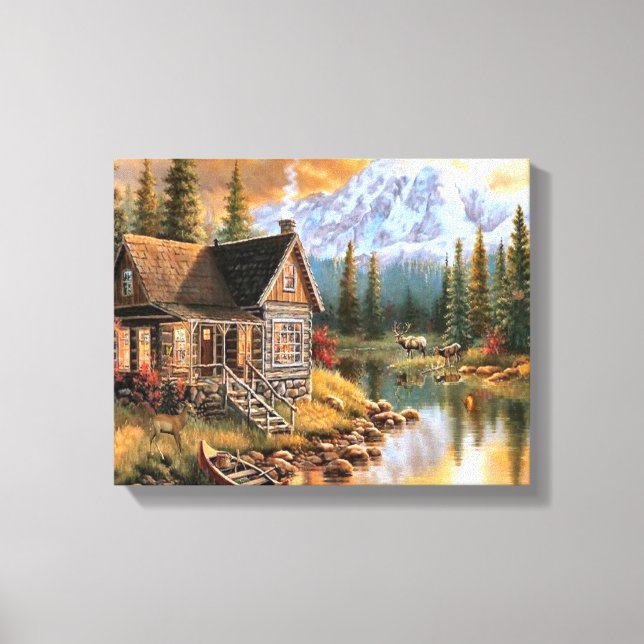 "Paradise Mountain Home" Canvas Print (Front)
