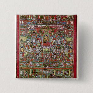Paradise of Amitabha 2 Inch Square Button
