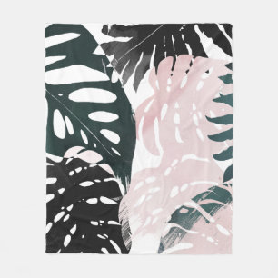 Paradise Palm Fronds Fleece Blanket