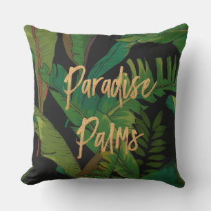 Paradise Palm Hawaiian Reversible- Multi coloured Outdoor Pillow