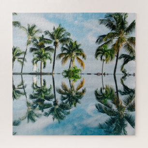 Paradise Palm Trees Reflections Jigsaw Puzzle
