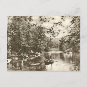 Paradise Pond, Northampton MA Vintage Postcard