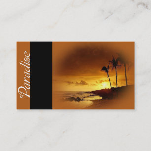 Paradise - Sunset Tropics Travel Business Cards