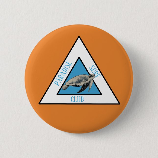 Paradise Surf Club 2 Inch Round Button (Front)