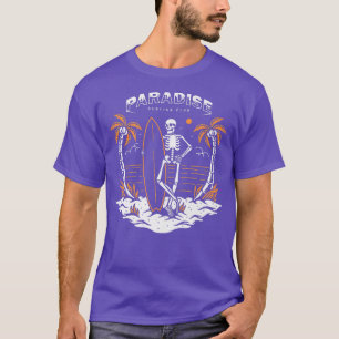Paradise Surfing Skeleton T-Shirt