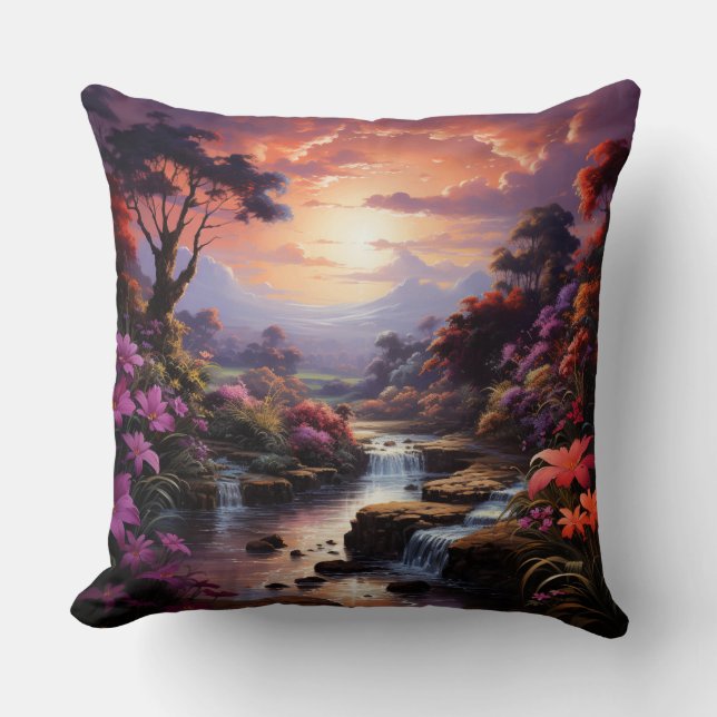 Paradise Throw Pillow (Front)
