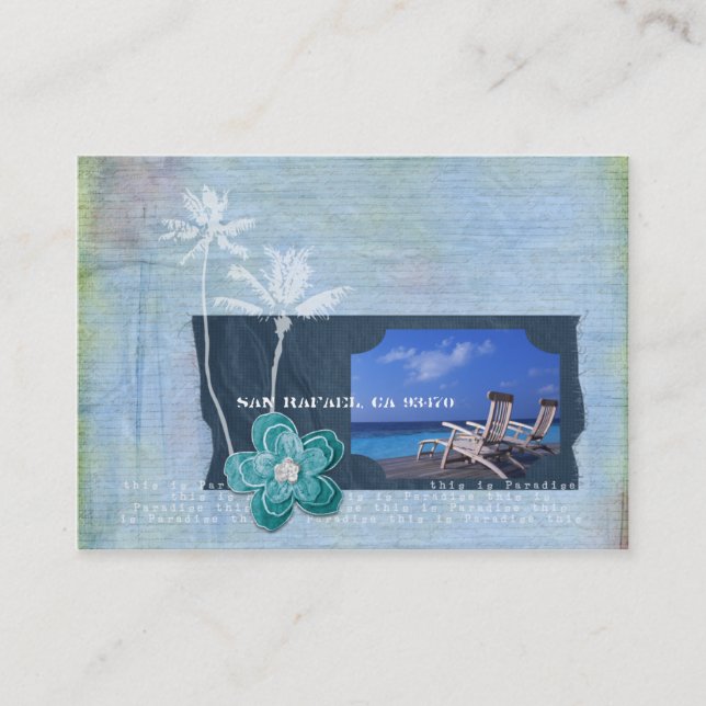 Paradise Travel Chubby Cartes de visite (Devant)