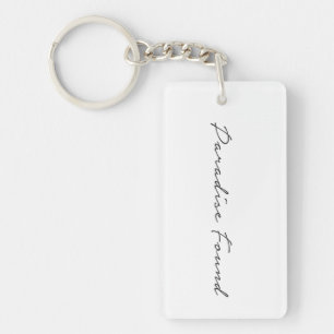 Paradise Vacation Art Word Text Art Fun Travel Art Keychain