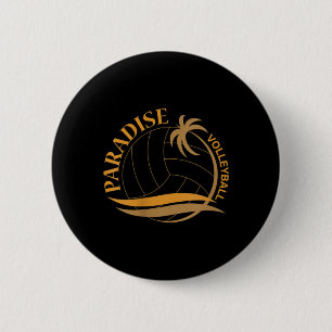 Paradise Volleyball   2 Inch Round Button
