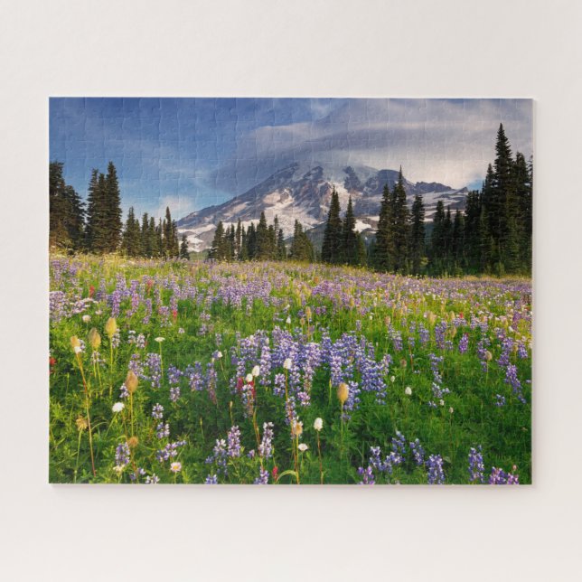 Paradise Wildflower Meadow at Mount Rainier Jigsaw Puzzle (Horizontal)