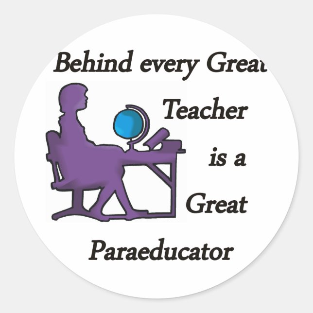 Paraeducator Classic Round Sticker (Front)