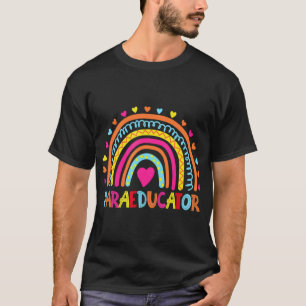 Paraeducator Crew Para Squad Rainbow Back To Schoo T-Shirt