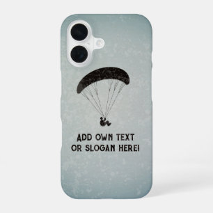 Paraglider Floating under Canopy own slogan / text iPhone 16 Case