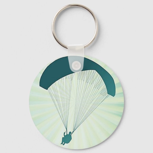 Paraglider green keychain (Front)