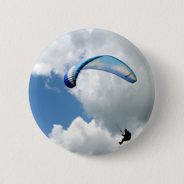 Paraglider in Flight 2 Inch Round Button (Front)