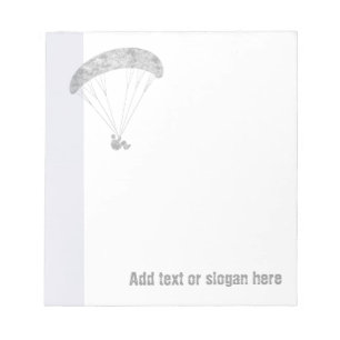 Paraglider Logo and Slogan Notepad