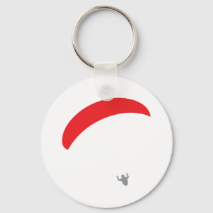 paraglider red - paragliding keychain