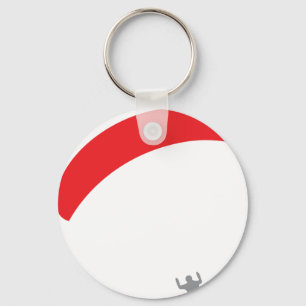 paraglider red - paragliding keychain