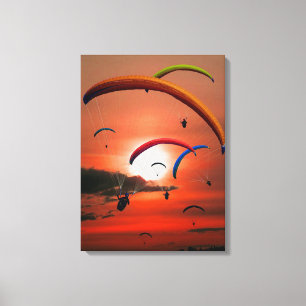 Paragliders Canvas Print