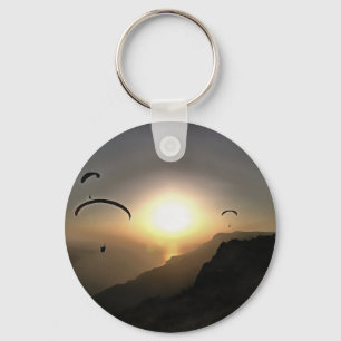 Paragliders Flying Without Wings Keychain
