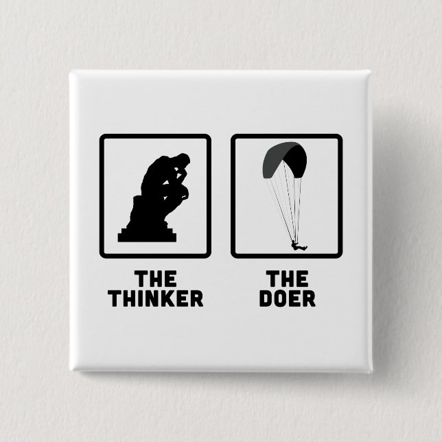 Paragliding 2 Inch Square Button (Front)