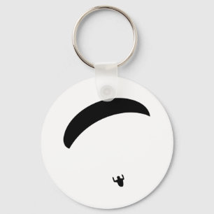 paragliding black icon keychain