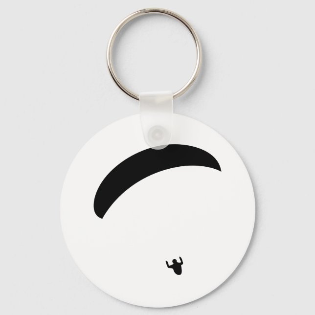 paragliding black icon keychain (Front)
