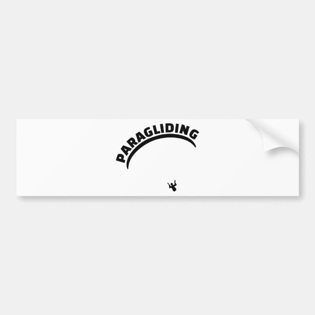 Paragliding Bumper Sticker (Front)