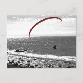 Paragliding By The Ocean Postcard