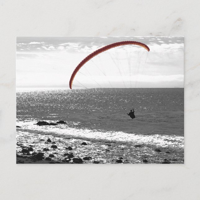 Paragliding By The Ocean Postcard (Front)