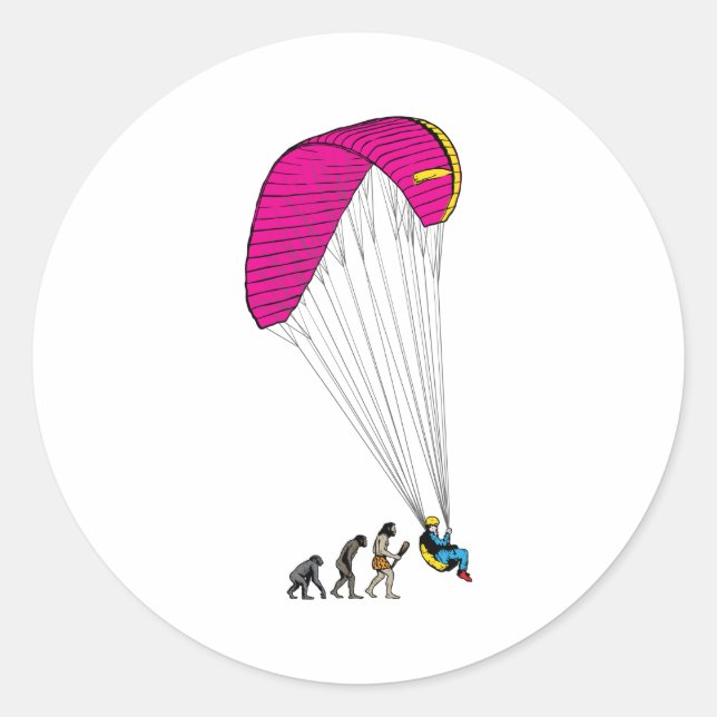 Paragliding Classic Round Sticker (Front)
