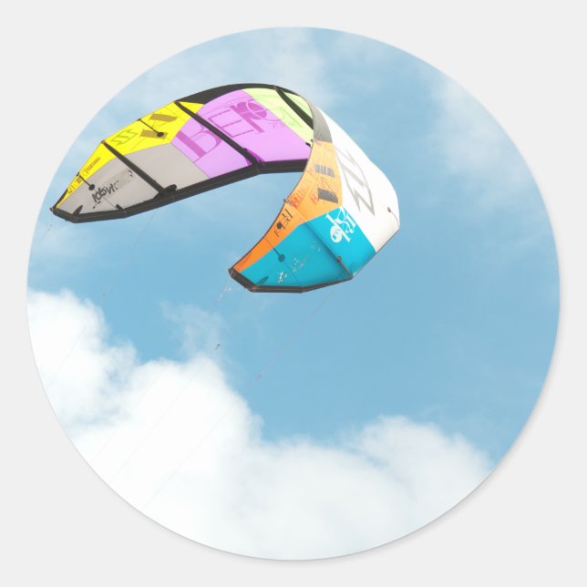 PARAGLIDING CLASSIC ROUND STICKER (Front)