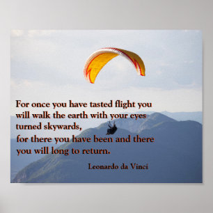 Paragliding Da Vinci Poster