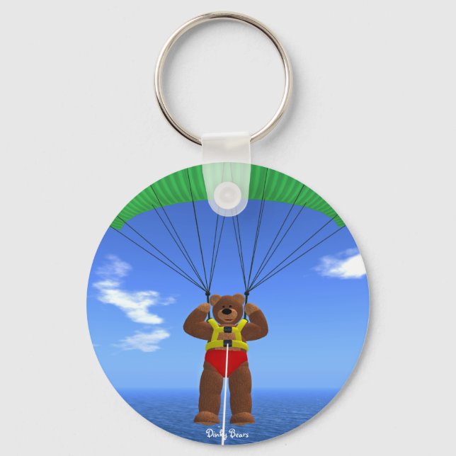 Paragliding Dinky Bear Keychain (Front)