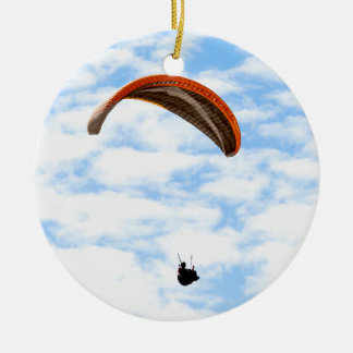 Paragliding in the Clouds Ceramic Ornament