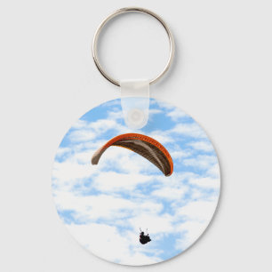 Paragliding in the Clouds - Customizable Keychain