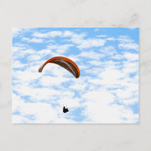 Paragliding in the Clouds - Customizable Postcard