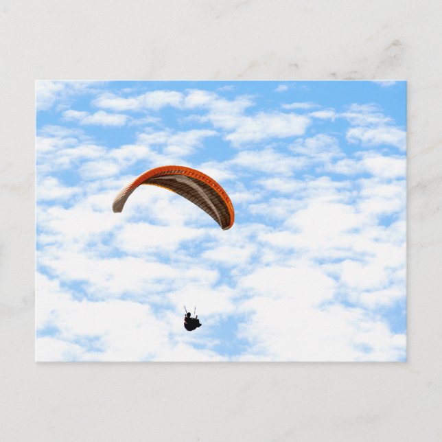 Paragliding in the Clouds - Customizable Postcard (Front)